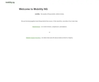 Mobility.ng(Mobile phone reviews) Screenshot