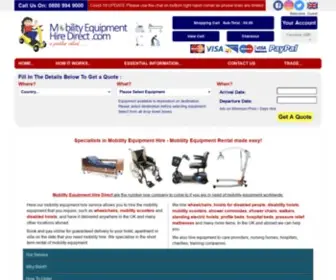 Mobilityequipmenthiredirect.com(Mobility Equipment Hire in the UK and abroad) Screenshot