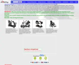 Mobilityuk.uk(Mobility UK compare Mobility Scooters and powered chairs all at discount prices FREE delivery across UK) Screenshot