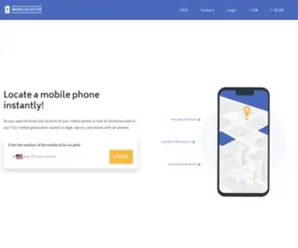 Mobilocator.com(Locate a mobile phone) Screenshot