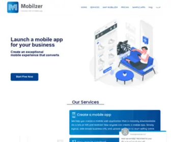 Mobilzer.com(Create your mobile app shop in less than 10 minutes) Screenshot