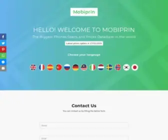 Mobiprin.com(The Biggest Phones Specs and Prices DataBase in the world) Screenshot