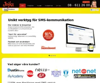 Mobispine.com(SMS tjänster & Utskick från datorn för Företag) Screenshot