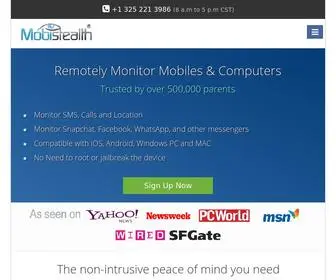 Mobistealth.com(Remotely Monitor Cell Phones and Computers with Mobistealth) Screenshot