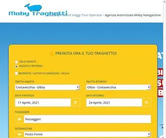 Mobytraghetti.com(Moby Traghetti 2021 Sardegna) Screenshot