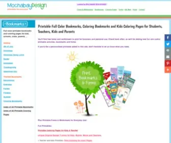 Mochabaydesign.com(Best Printable Bookmarks Coloring Pages Forms and Worksheets) Screenshot