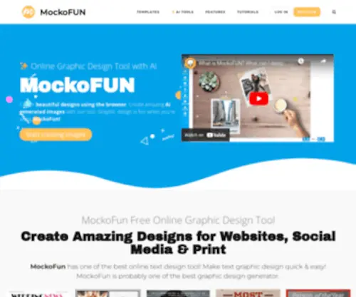 Mockofun.com(The Best Online Graphic Design Tool) Screenshot