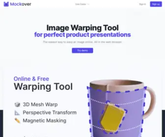 Mockover.com(Image Warping Tool) Screenshot