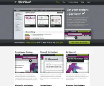 Mockvault.com(Get your designs approved) Screenshot