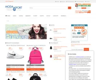 Modaesport.com(Moda e Sport Abbigliamento e Articoli Sportivi) Screenshot