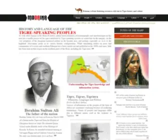 Modaina.com(Eritrean website featuring resources relevant to Tigre history and culture) Screenshot