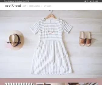 Modandsoul.com(Contemporary Women's Clothing) Screenshot