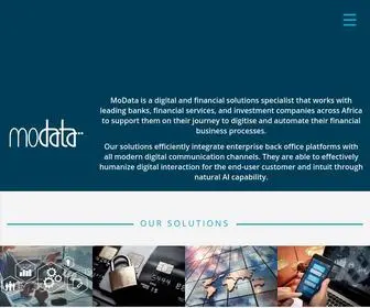 Modata.com(Innovative Solutions For The Financial Services Sector) Screenshot