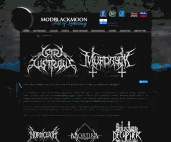Modblackmoon.com(Custom Metal Band Logo Design) Screenshot