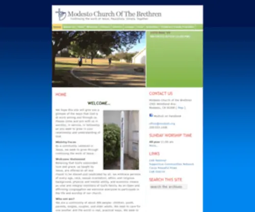 Modcob.org(Modesto Church of the Brethren) Screenshot