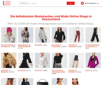 Mode-Online-Shops.de(Mode Online aus allen Stores in Deutschland) Screenshot