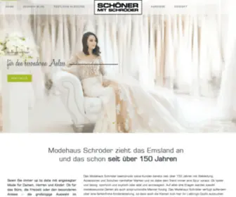 Mode-SChroeder.com(Modehaus Schröder in Haselünne) Screenshot