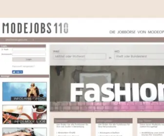 Modejobs110.de(Stellenbörse) Screenshot