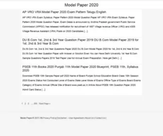 Model-Paper.in(10th Model Paper 2021 Xth Important Question Paper 2021) Screenshot