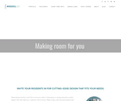 Model55.com(Apartment Staging & Nationwide Turnkey Furniture Solutions) Screenshot