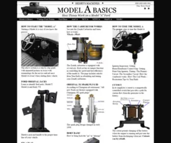 Modelabasics.com(Model A Basics) Screenshot