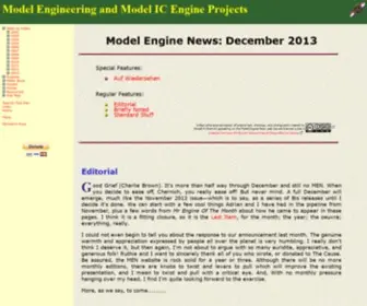 Modelenginenews.org(Ron's Model Engineering and Model IC Engines Index) Screenshot