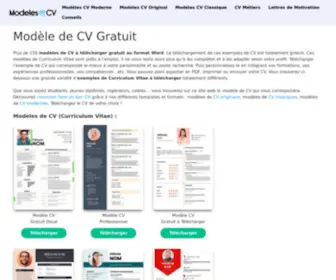 Modeles-DE-CV.com(Modèles) Screenshot