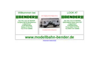 Modellbahn-Bender.de(Modellbahn Bender) Screenshot