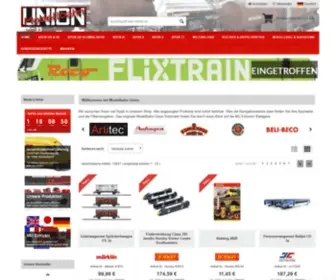 Modellbahnunion.com(Modellbahn Union) Screenshot