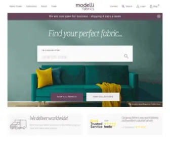 Modellifabrics.com(Upholstery Fabric) Screenshot