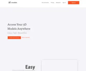 Modelo.io(Online Design Showcase Tool) Screenshot