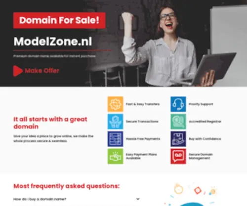 Modelzone.nl(Deze domeinnaam) Screenshot