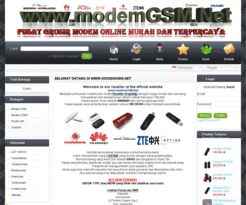 ModemGsm.net(Toko Modem Online murah berkualitas) Screenshot