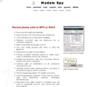 Modemspy.com(Record Phone Calls to MP3) Screenshot