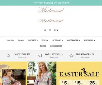 Modensoul.com(Shop The Women's Fashion Clothing Online) Screenshot