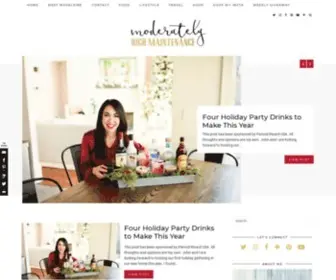 Moderatelyhighmaintenance.com(Life of Madeleine Raiford) Screenshot