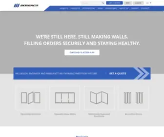 Moderco.com(Designer, engineer & manufacturer of Partition System) Screenshot