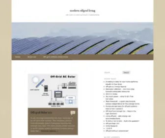 Modern-OFF-Grid.com(Modern offgrid living) Screenshot