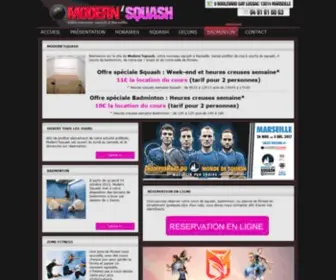 Modern-Squash.com(Modern'Squash : squash à Marseille) Screenshot