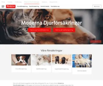 Modernadjurforsakringar.se(Djurförsäkring för hund & katt) Screenshot