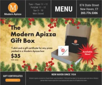 Modernapizza.com(Modern Apizza in New Haven) Screenshot