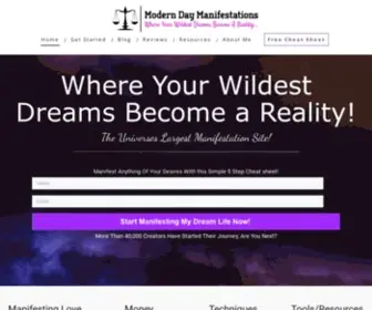 Moderndaymanifestations.com(Modern Day Manifestations) Screenshot