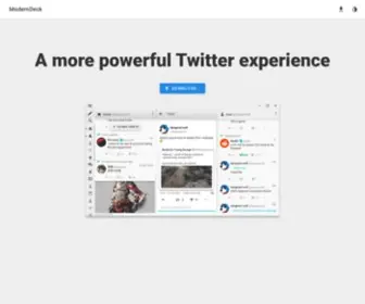 Moderndeck.org(Tweetdeck) Screenshot