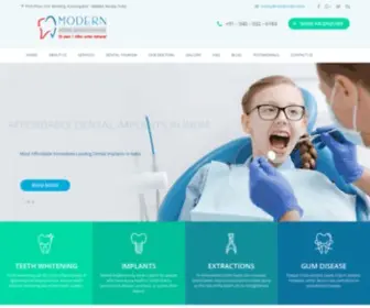 Moderndental.in(Affordable Low Cost Dental Implants in India Kerala) Screenshot