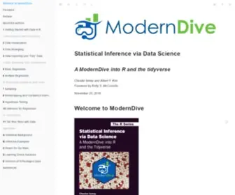 Moderndive.com(Statistical Inference via Data Science) Screenshot