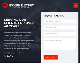 ModernelectricFiji.com(Modern Electric) Screenshot