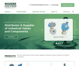 Modernfluidpowerinc.com(Distributor of Valves) Screenshot