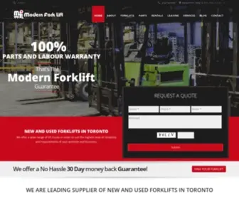 Modernforklift.ca(New & Used Forklifts in Toronto) Screenshot