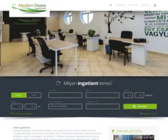 Modernhomeingatlan.hu(Modern Home Ingatlaniroda) Screenshot