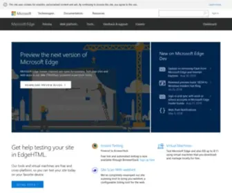 Modern.ie(Microsoft Edge Developer website) Screenshot